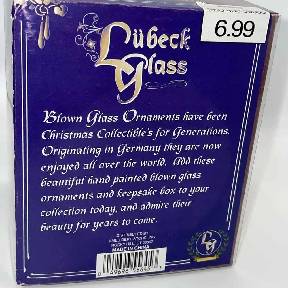 Norman Rockwell Saturday Evening Post Lubeck Glass Ornament Hand Painted Xmas